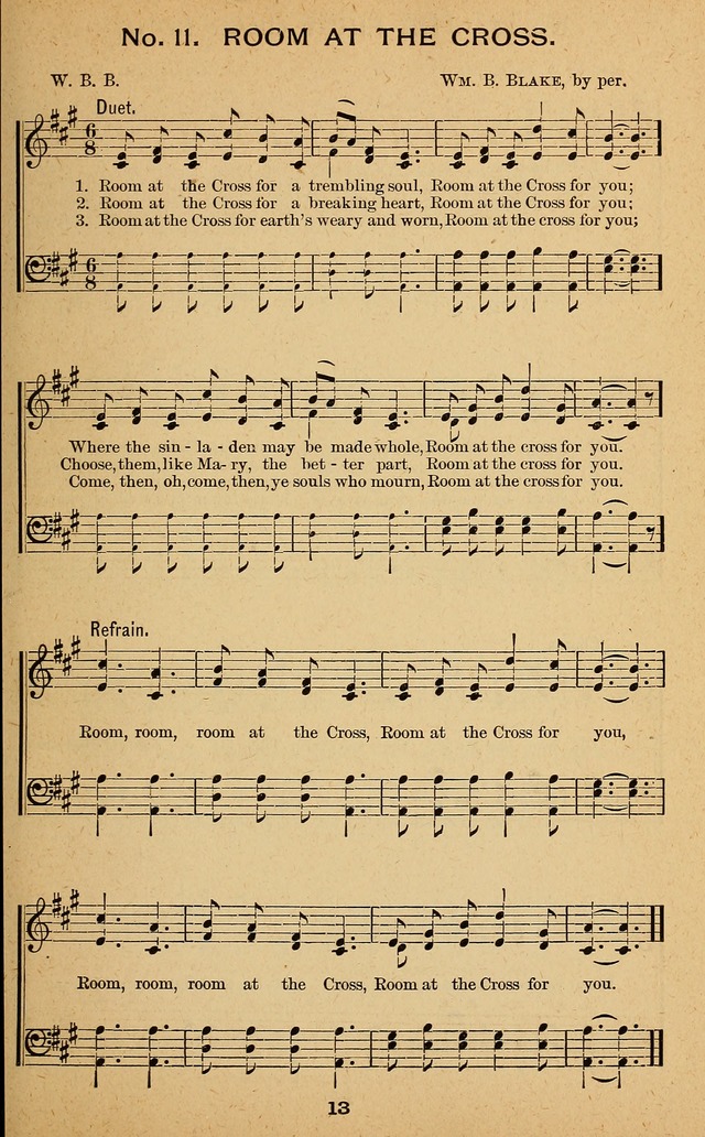 Windows of Heaven: hymns new and old for the church, Sunday school and home used by Rev. H.M. Wharton in evangelistic work page 13