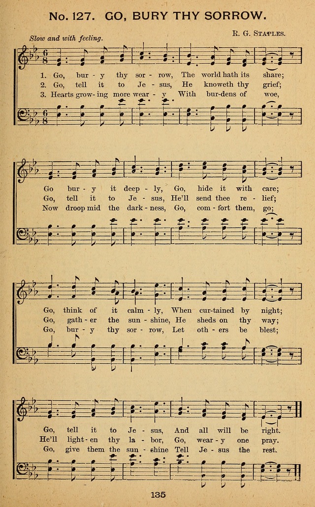 Windows of Heaven: hymns new and old for the church, Sunday school and home used by Rev. H.M. Wharton in evangelistic work page 135