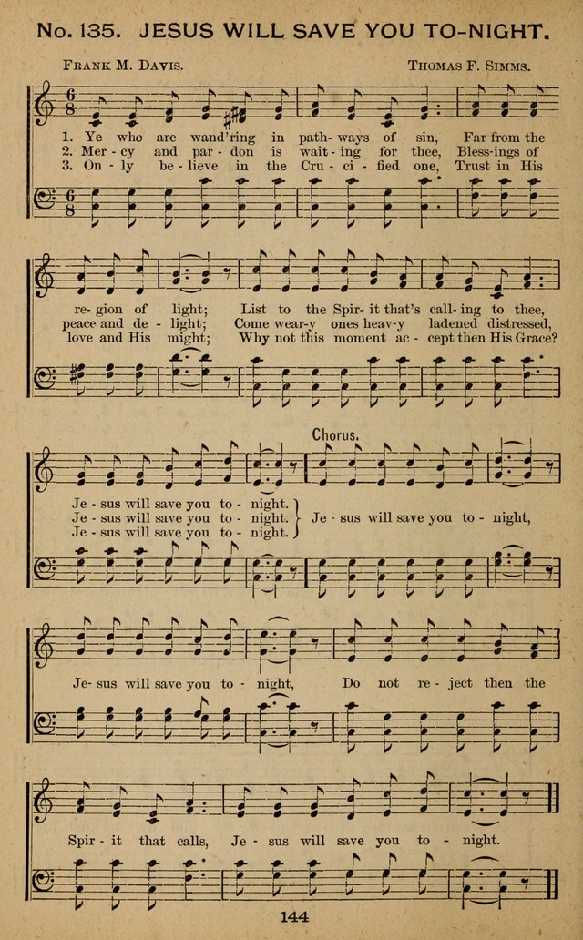 Windows of Heaven: hymns new and old for the church, Sunday school and home used by Rev. H.M. Wharton in evangelistic work page 144