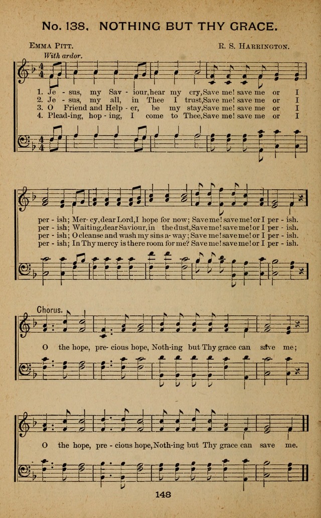 Windows of Heaven: hymns new and old for the church, Sunday school and home used by Rev. H.M. Wharton in evangelistic work page 148