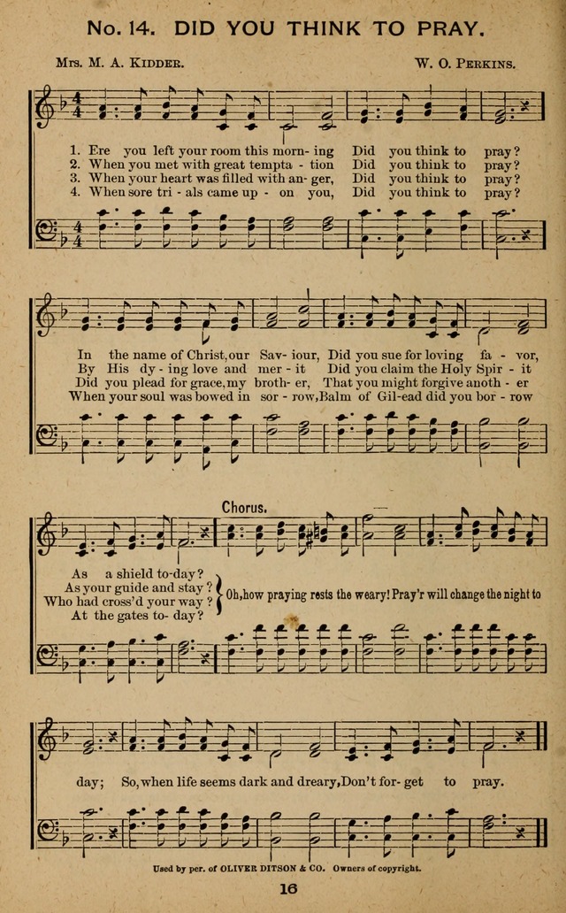 Windows of Heaven: hymns new and old for the church, Sunday school and home used by Rev. H.M. Wharton in evangelistic work page 16