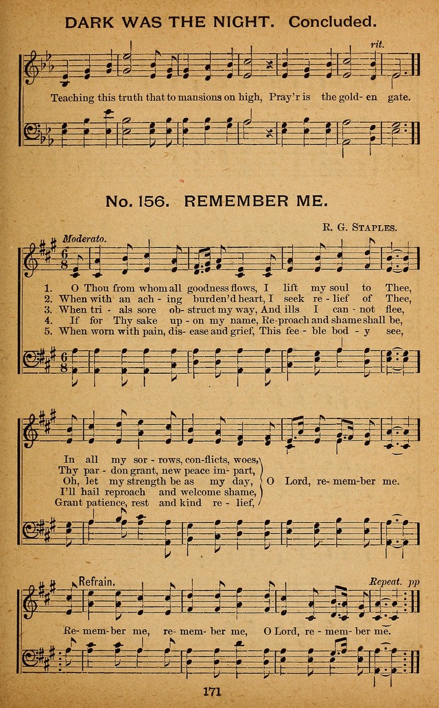 Windows of Heaven: hymns new and old for the church, Sunday school and home used by Rev. H.M. Wharton in evangelistic work page 171