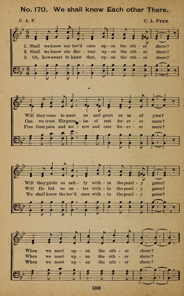 Windows of Heaven: hymns new and old for the church, Sunday school and home used by Rev. H.M. Wharton in evangelistic work page 188