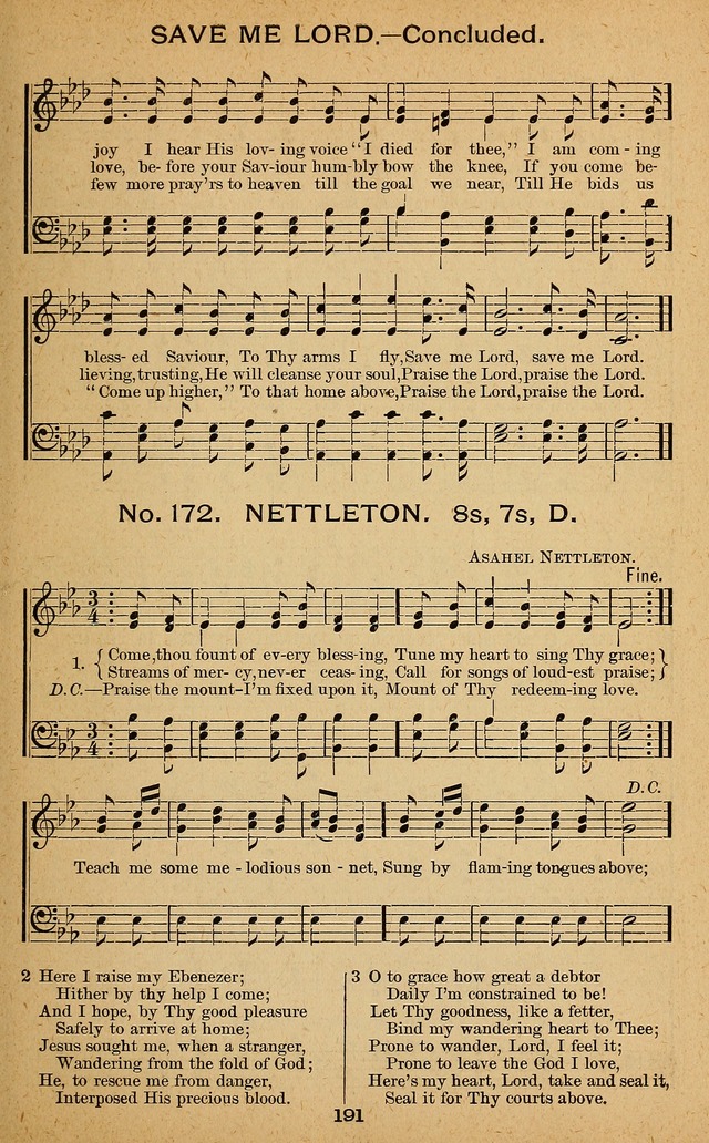 Windows of Heaven: hymns new and old for the church, Sunday school and home used by Rev. H.M. Wharton in evangelistic work page 191