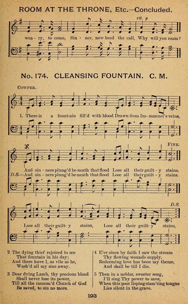 Windows of Heaven: hymns new and old for the church, Sunday school and home used by Rev. H.M. Wharton in evangelistic work page 193