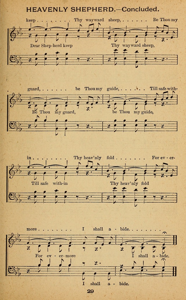 Windows of Heaven: hymns new and old for the church, Sunday school and home used by Rev. H.M. Wharton in evangelistic work page 29