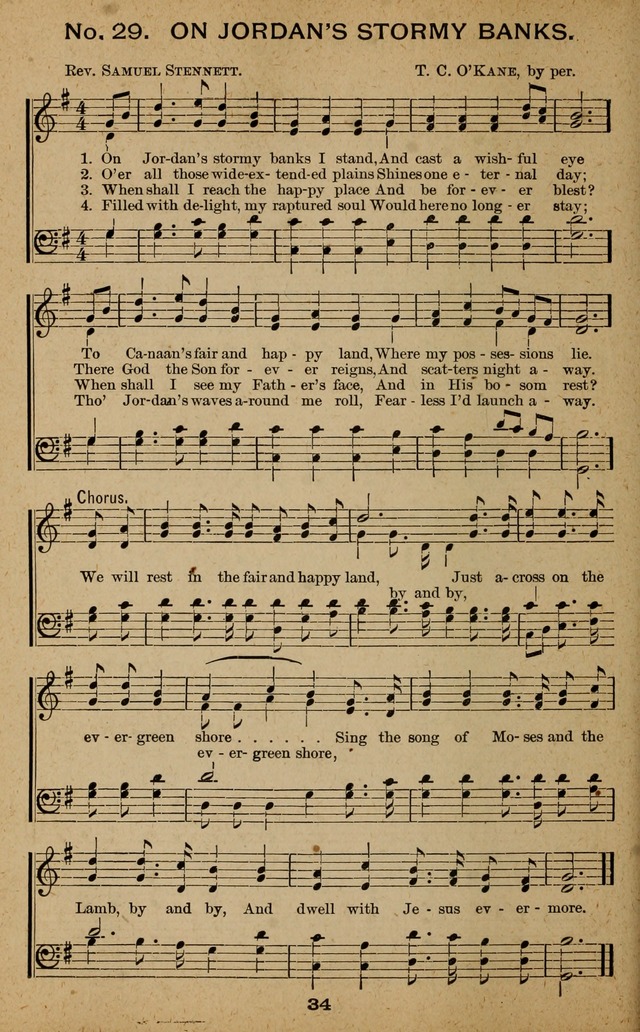 Windows of Heaven: hymns new and old for the church, Sunday school and home used by Rev. H.M. Wharton in evangelistic work page 34