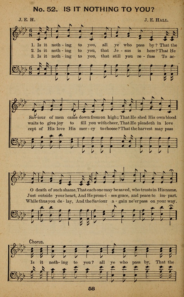 Windows of Heaven: hymns new and old for the church, Sunday school and home used by Rev. H.M. Wharton in evangelistic work page 58