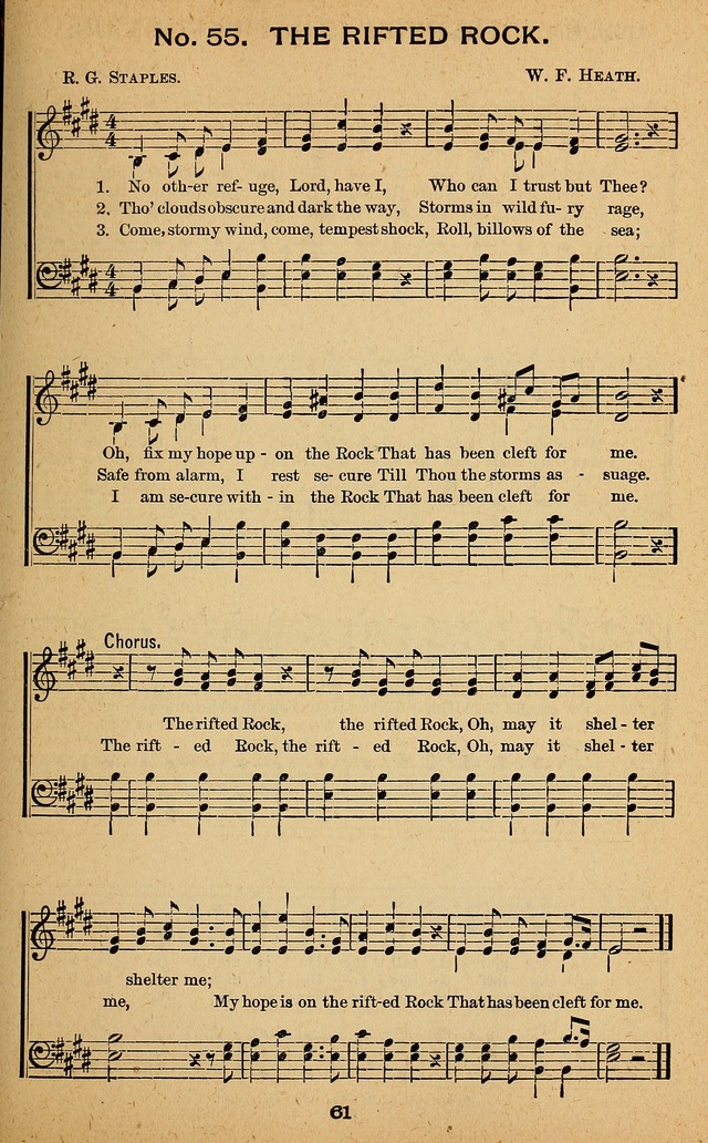 Windows of Heaven: hymns new and old for the church, Sunday school and home used by Rev. H.M. Wharton in evangelistic work page 61