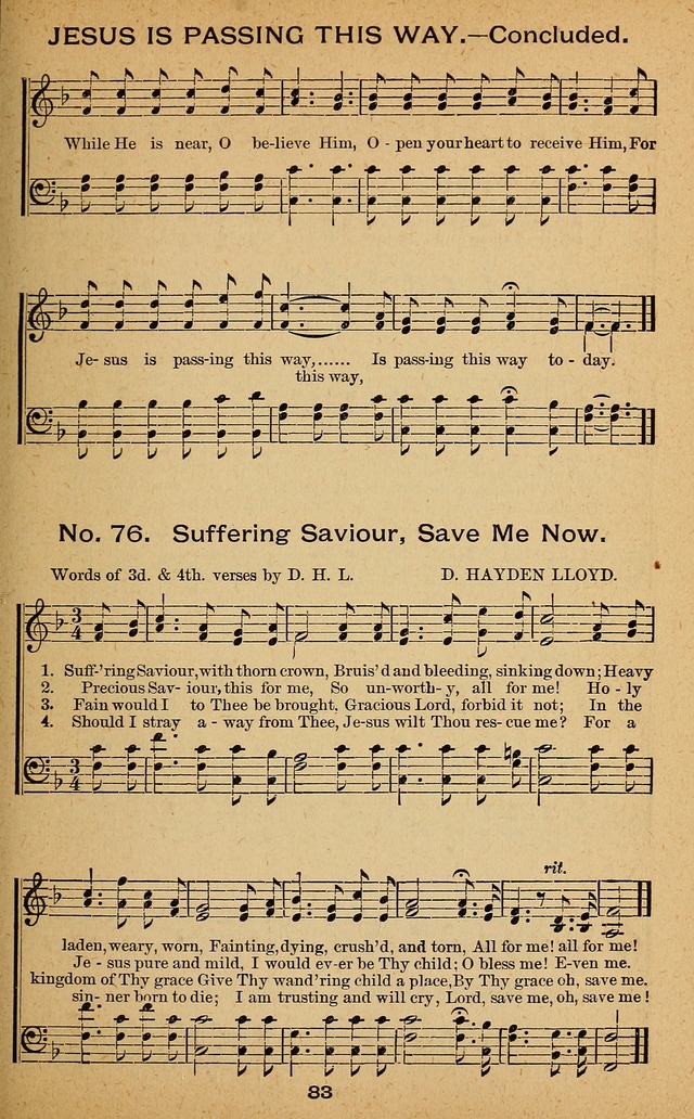 Windows of Heaven: hymns new and old for the church, Sunday school and home used by Rev. H.M. Wharton in evangelistic work page 83