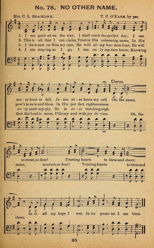 Windows of Heaven: hymns new and old for the church, Sunday school and home used by Rev. H.M. Wharton in evangelistic work page 85