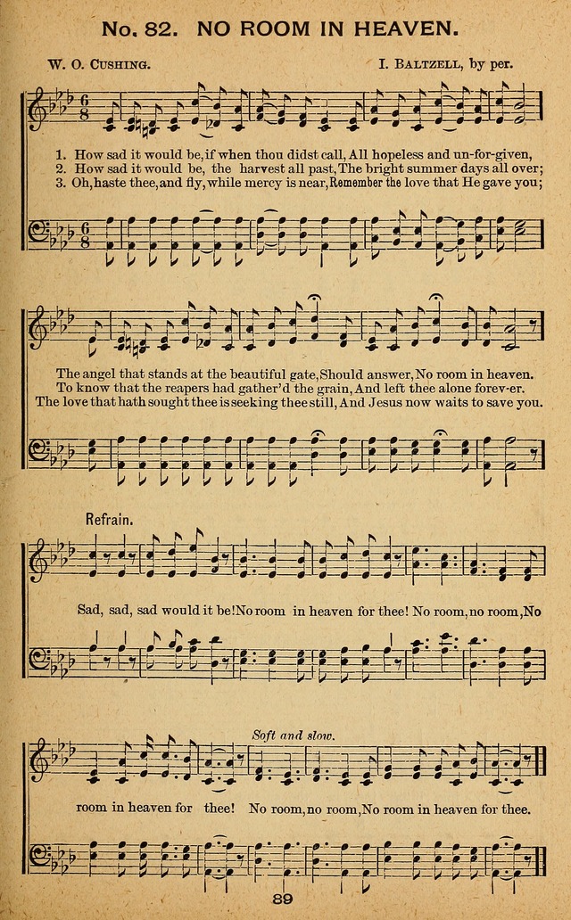 Windows of Heaven: hymns new and old for the church, Sunday school and home used by Rev. H.M. Wharton in evangelistic work page 89