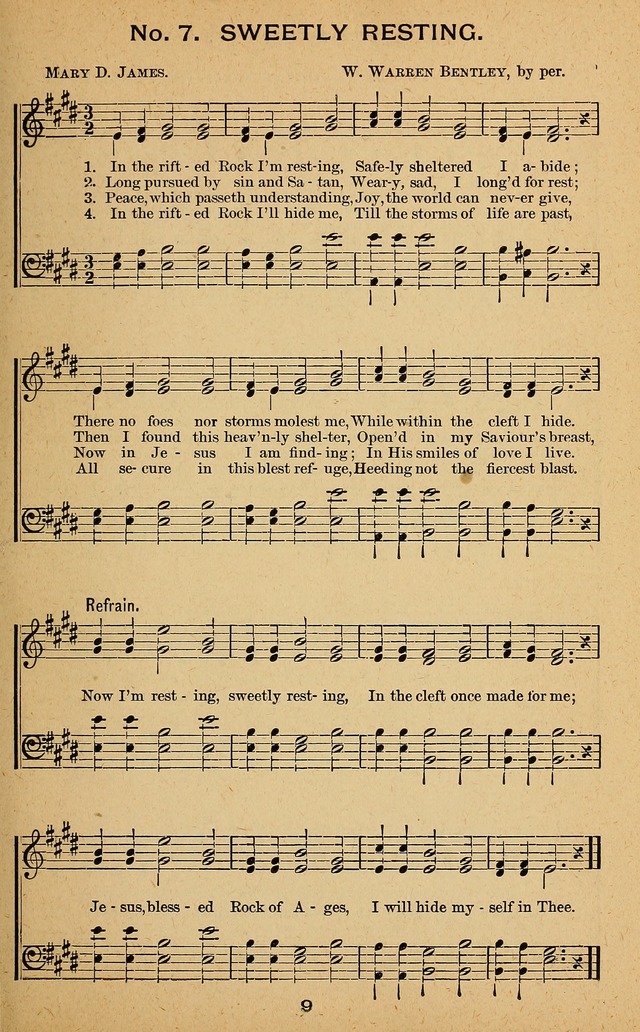 Windows of Heaven: hymns new and old for the church, Sunday school and home used by Rev. H.M. Wharton in evangelistic work page 9