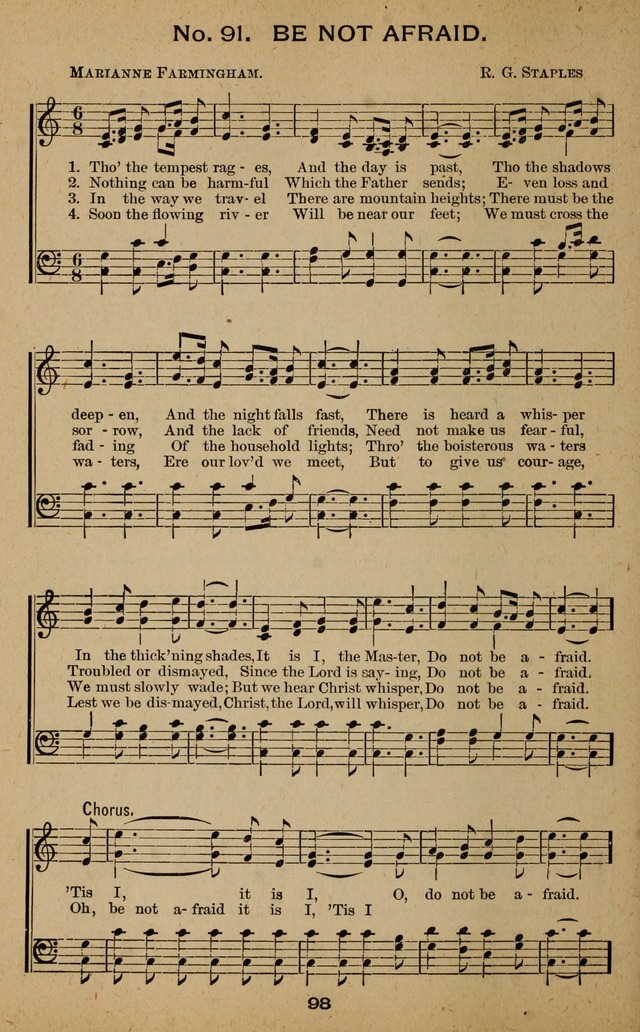 Windows of Heaven: hymns new and old for the church, Sunday school and home used by Rev. H.M. Wharton in evangelistic work page 98