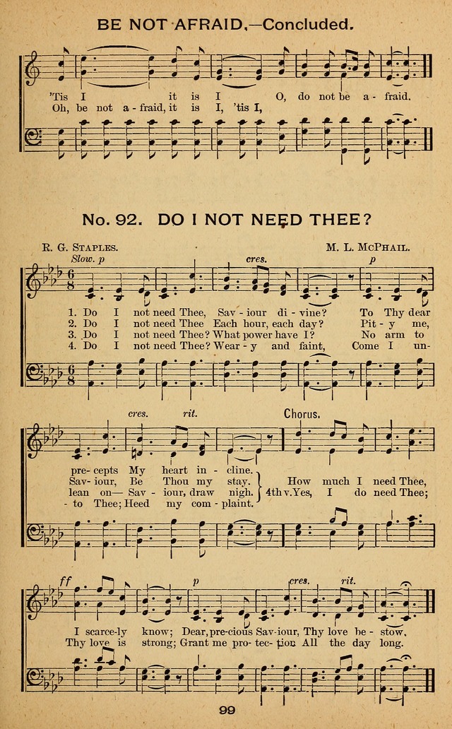 Windows of Heaven: hymns new and old for the church, Sunday school and home used by Rev. H.M. Wharton in evangelistic work page 99