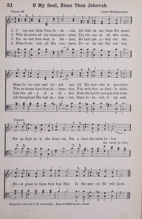 Worship and Praise: for the Church and Sunday School page 31