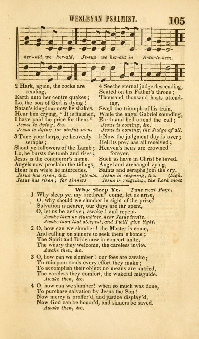 The Wesleyan Psalmist, or Songs of Canaan: a collection of hymns and tunes designed to be used at camp-meetings, and at class and prayer meetings, and other occasions of social devotion page 112