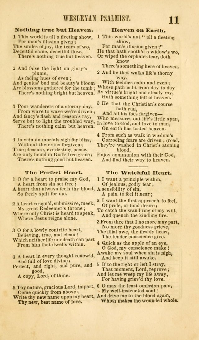 The Wesleyan Psalmist, or Songs of Canaan: a collection of hymns and tunes designed to be used at camp-meetings, and at class and prayer meetings, and other occasions of social devotion page 18