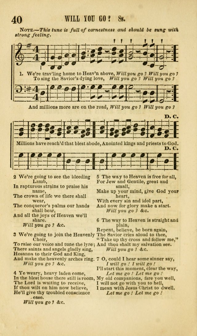 The Wesleyan Psalmist, or Songs of Canaan: a collection of hymns and tunes designed to be used at camp-meetings, and at class and prayer meetings, and other occasions of social devotion page 47