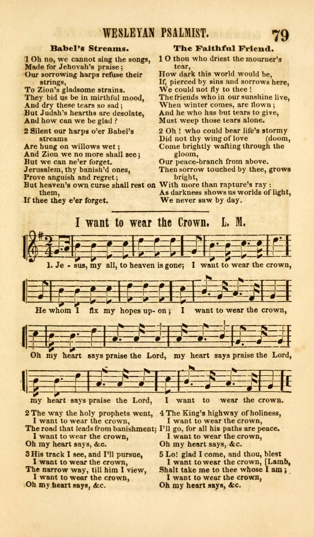 The Wesleyan Psalmist, or Songs of Canaan: a collection of hymns and tunes designed to be used at camp-meetings, and at class and prayer meetings, and other occasions of social devotion page 86