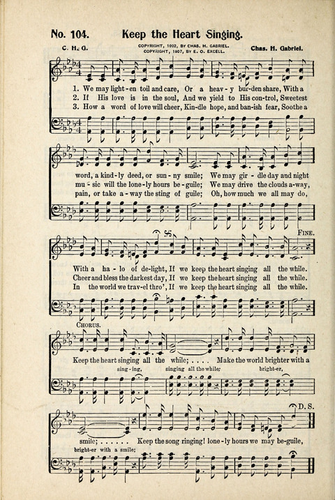 World-Wide Revival Hymns: Unto the Lord page 104