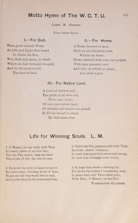 The White Ribbon Hymnal: or Echoes of the Crusade, compiled for the National and World