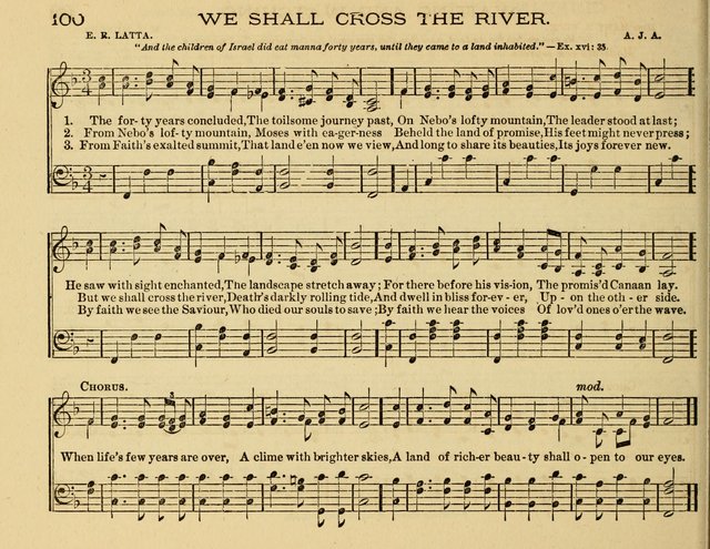 White Robes for the Sunday School: a choice new collection of songs, quartets, and choruses for Sunday-Schools, devotional meetings, and the home circle page 100