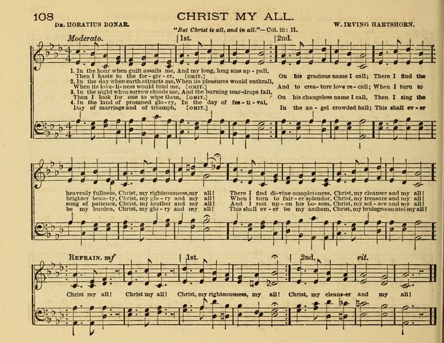 White Robes for the Sunday School: a choice new collection of songs, quartets, and choruses for Sunday-Schools, devotional meetings, and the home circle page 108