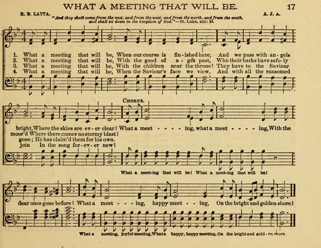 White Robes for the Sunday School: a choice new collection of songs, quartets, and choruses for Sunday-Schools, devotional meetings, and the home circle page 17