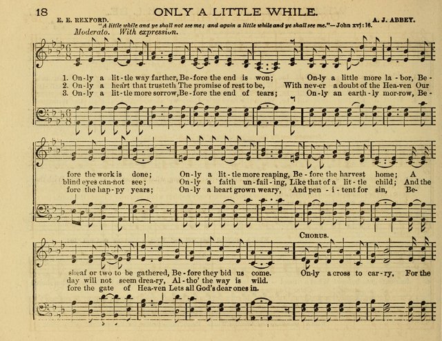 White Robes for the Sunday School: a choice new collection of songs, quartets, and choruses for Sunday-Schools, devotional meetings, and the home circle page 18