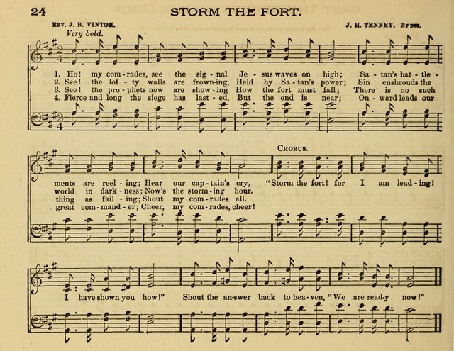 White Robes for the Sunday School: a choice new collection of songs, quartets, and choruses for Sunday-Schools, devotional meetings, and the home circle page 24