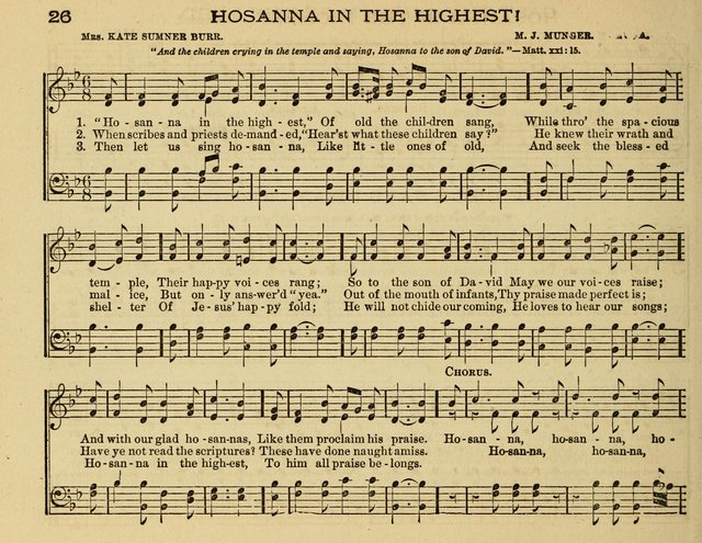 White Robes for the Sunday School: a choice new collection of songs, quartets, and choruses for Sunday-Schools, devotional meetings, and the home circle page 26