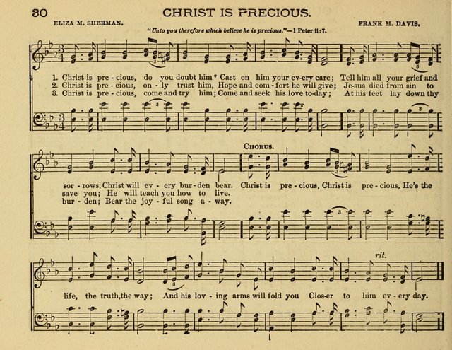 White Robes for the Sunday School: a choice new collection of songs, quartets, and choruses for Sunday-Schools, devotional meetings, and the home circle page 30