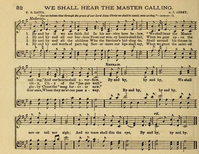 White Robes for the Sunday School: a choice new collection of songs, quartets, and choruses for Sunday-Schools, devotional meetings, and the home circle page 32