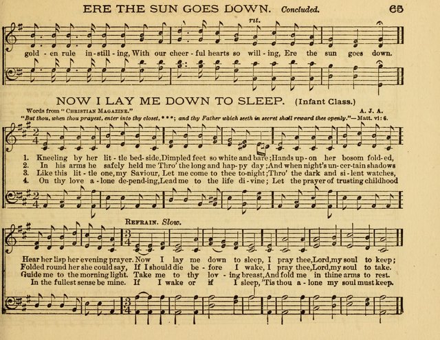 White Robes for the Sunday School: a choice new collection of songs, quartets, and choruses for Sunday-Schools, devotional meetings, and the home circle page 65