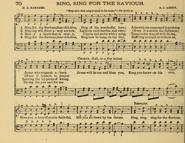 White Robes for the Sunday School: a choice new collection of songs, quartets, and choruses for Sunday-Schools, devotional meetings, and the home circle page 70
