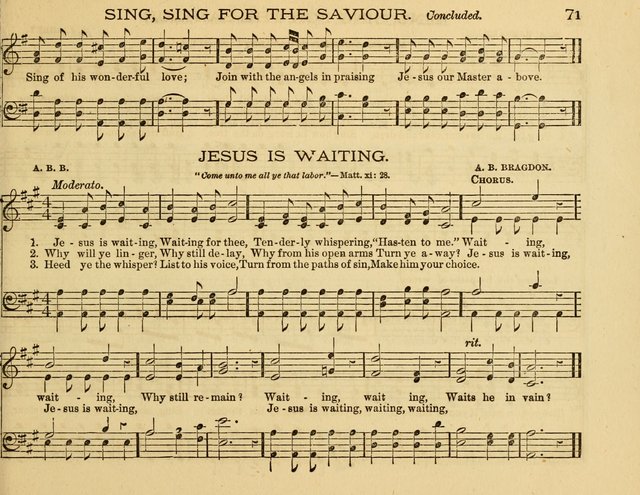 White Robes for the Sunday School: a choice new collection of songs, quartets, and choruses for Sunday-Schools, devotional meetings, and the home circle page 71