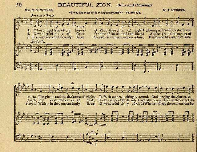 White Robes for the Sunday School: a choice new collection of songs, quartets, and choruses for Sunday-Schools, devotional meetings, and the home circle page 72