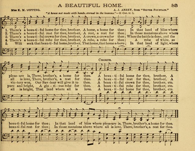 White Robes for the Sunday School: a choice new collection of songs, quartets, and choruses for Sunday-Schools, devotional meetings, and the home circle page 85