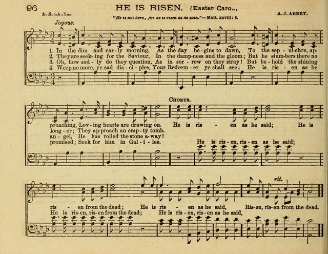 White Robes for the Sunday School: a choice new collection of songs, quartets, and choruses for Sunday-Schools, devotional meetings, and the home circle page 96