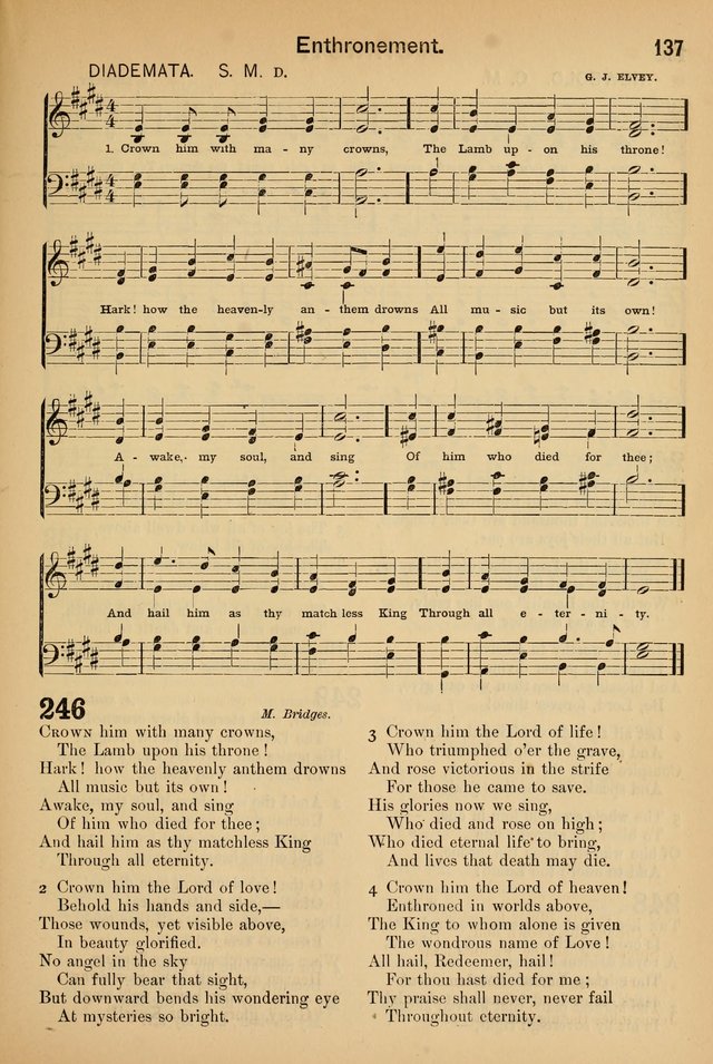 Worship in Song: a selection of hymns and tunes for the Service of the Sanctuary  page 137