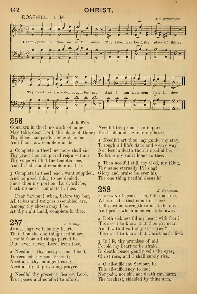 Worship in Song: a selection of hymns and tunes for the Service of the Sanctuary  page 142