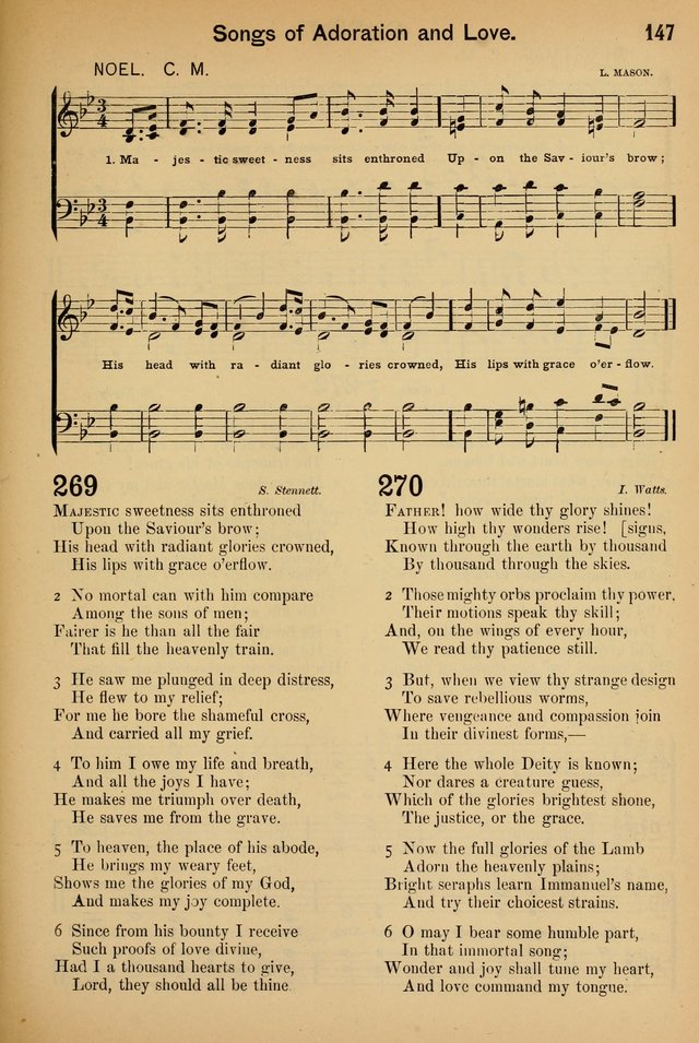 Worship in Song: a selection of hymns and tunes for the Service of the Sanctuary  page 147