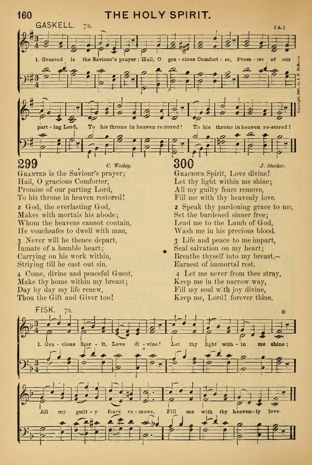 Worship in Song: a selection of hymns and tunes for the Service of the Sanctuary  page 160