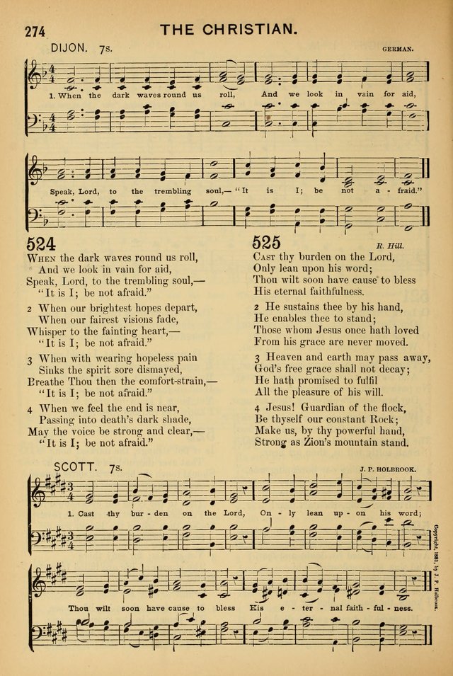 Worship in Song: a selection of hymns and tunes for the Service of the Sanctuary  page 274