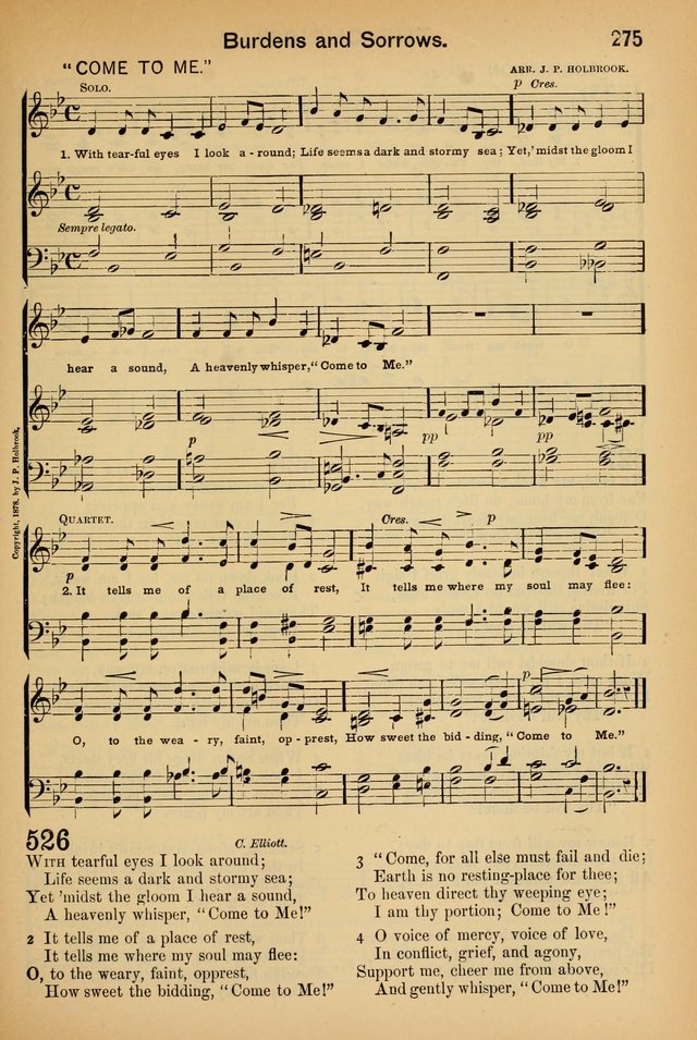 Worship in Song: a selection of hymns and tunes for the Service of the Sanctuary  page 275