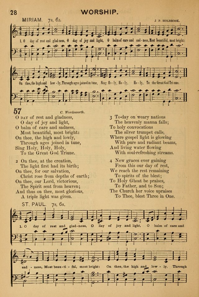 Worship in Song: a selection of hymns and tunes for the Service of the Sanctuary  page 28