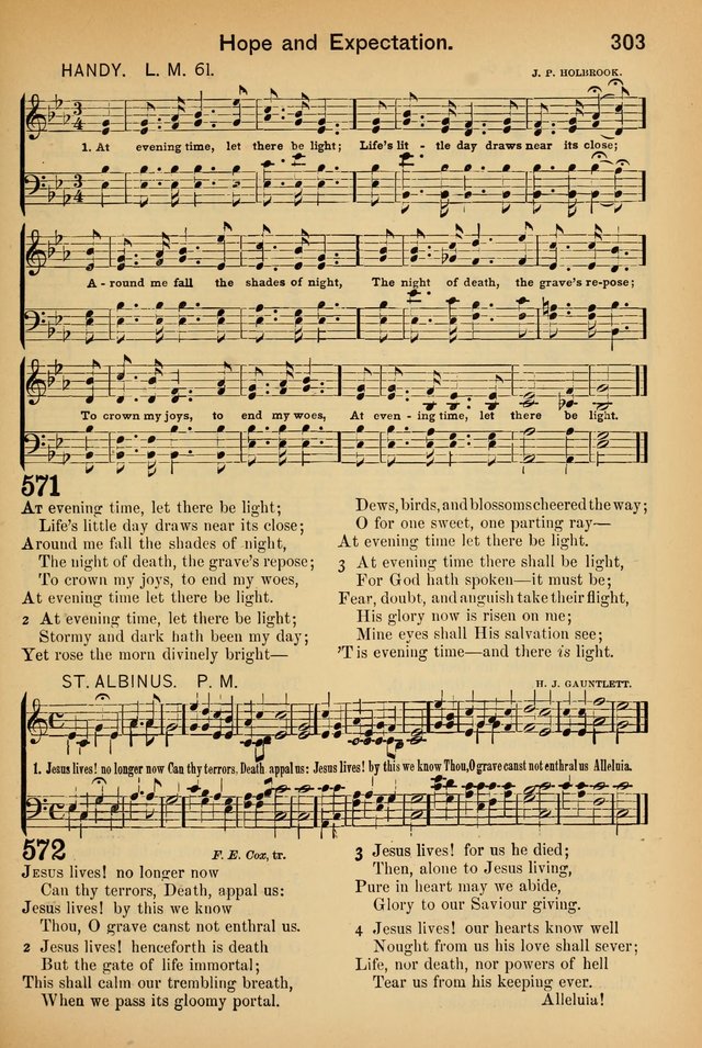 Worship in Song: a selection of hymns and tunes for the Service of the Sanctuary  page 303