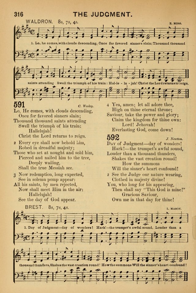 Worship in Song: a selection of hymns and tunes for the Service of the Sanctuary  page 316