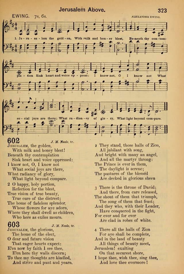 Worship in Song: a selection of hymns and tunes for the Service of the Sanctuary  page 323